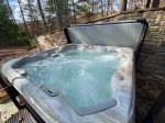 Hot Tub on the lower level rock patio 